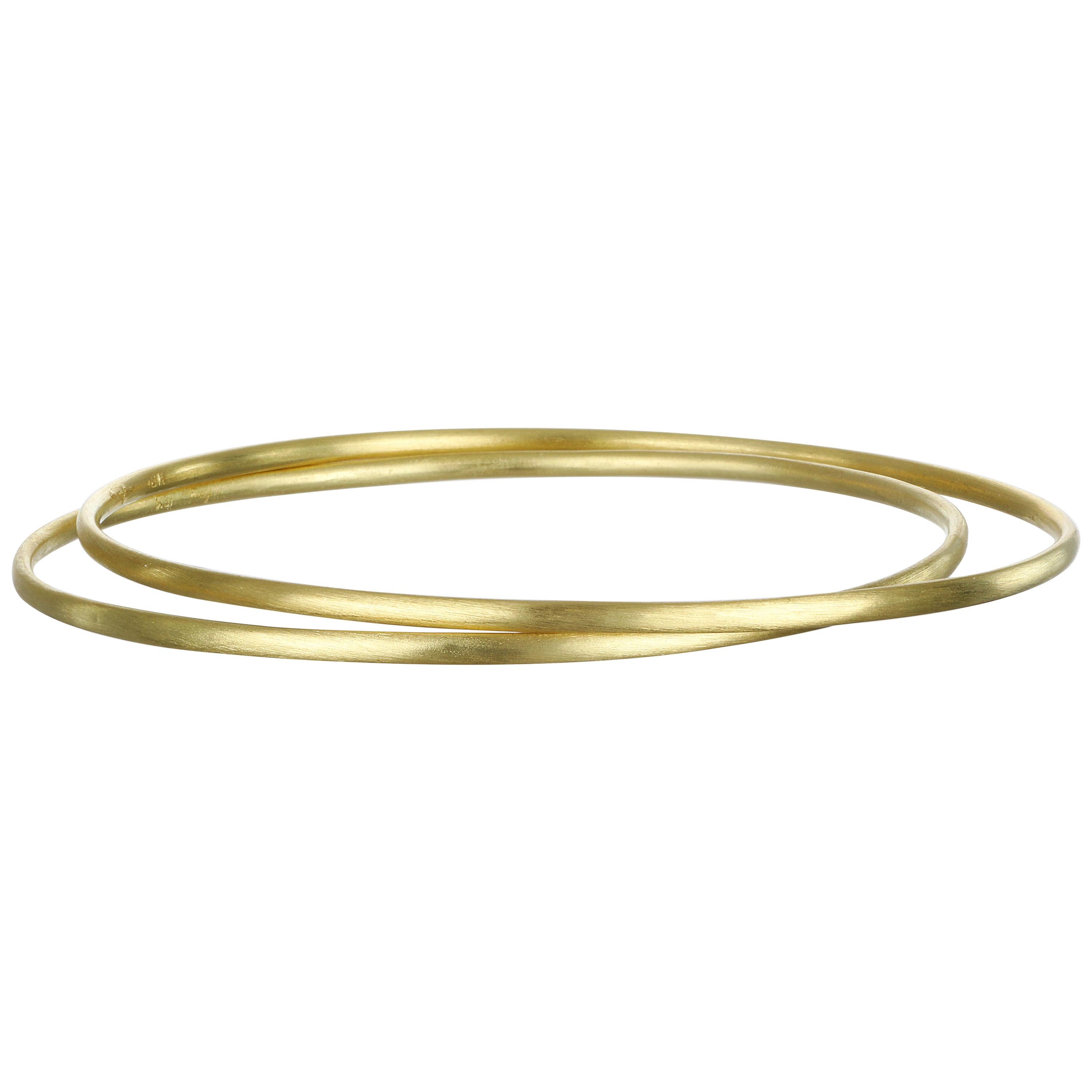 Faye Kim 18K Gold Comfort Fit Bangles at 1stDibs | kim faye