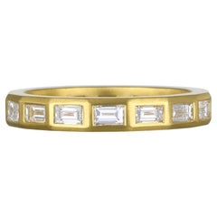 Faye Kim 18 Karat Gold Diamond Baguette Eternity Ring