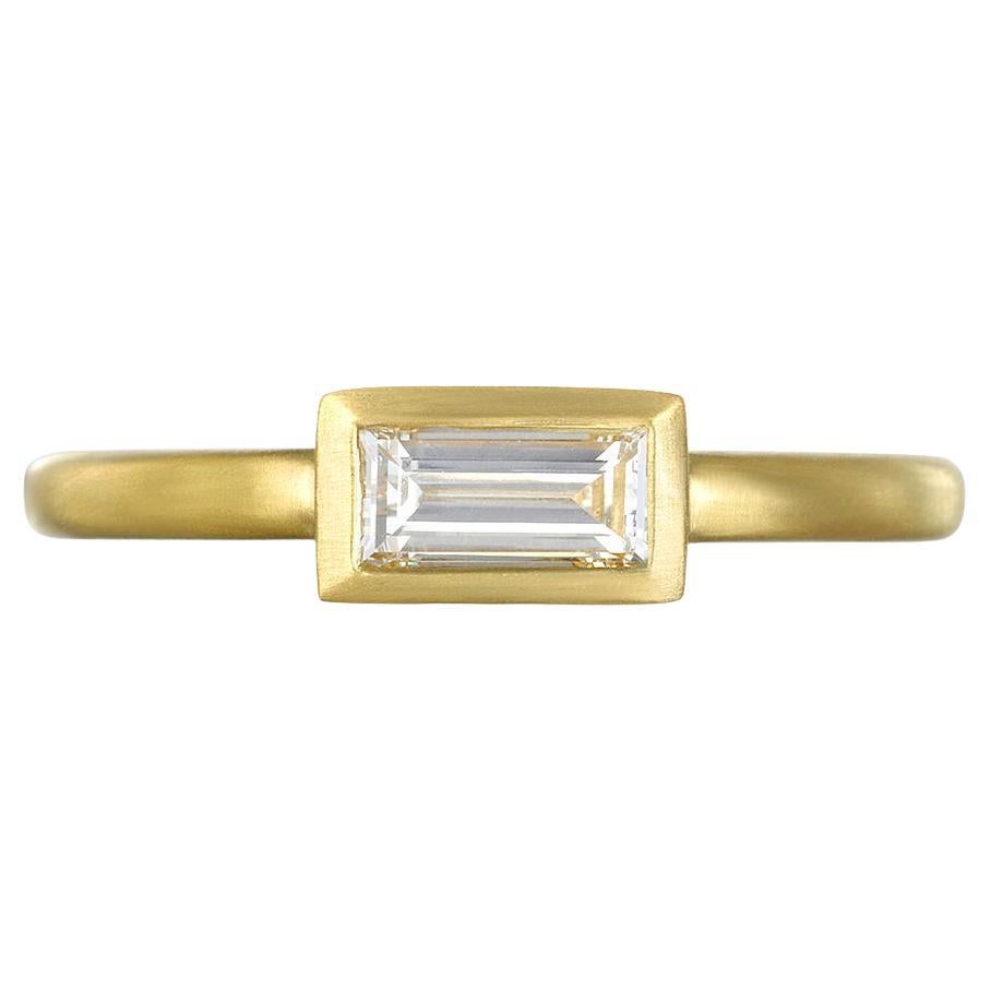 Faye Kim Bague «nger » en or 18 carats avec diamants baguettes