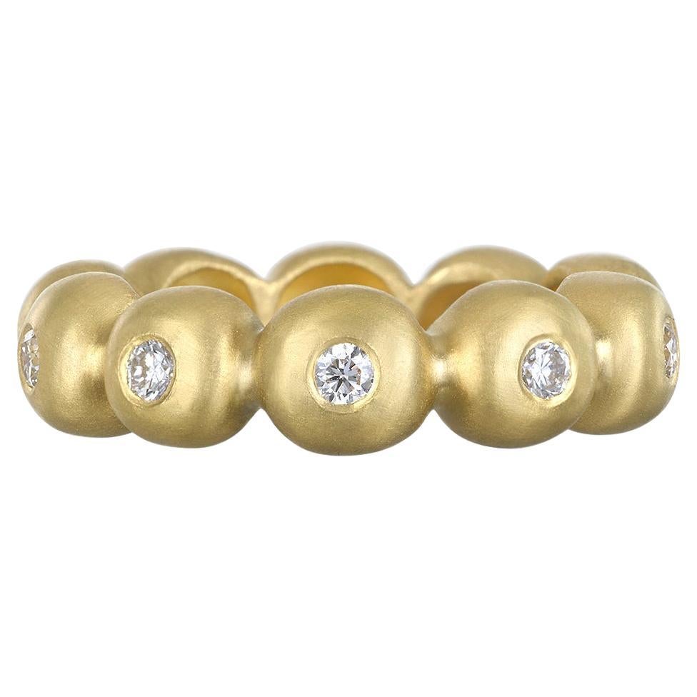Faye Kim 18 Karat Gold Diamond Bubble Ring For Sale