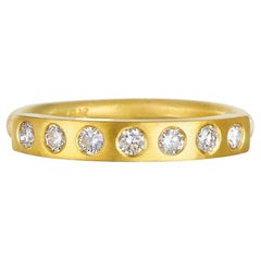 Faye Kim, bague à barre bruni en or 18 carats et diamants