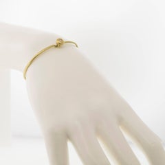 Faye Kim 18K Gold Diamond Button Bangle Bracelet, Contemporary Design, USA