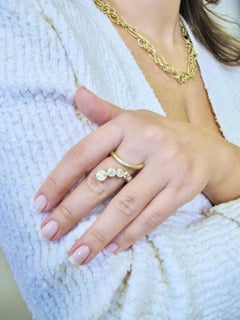 Faye Kim 18 Karat Gold Diamond Comet Ring