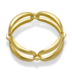 Faye Kim 18K Gold und Diamant Kuppel Link Armband, 2,08ct, Modern Style
