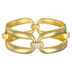 Faye Kim 18 Karat Gold Diamond Dome Link Bracelet