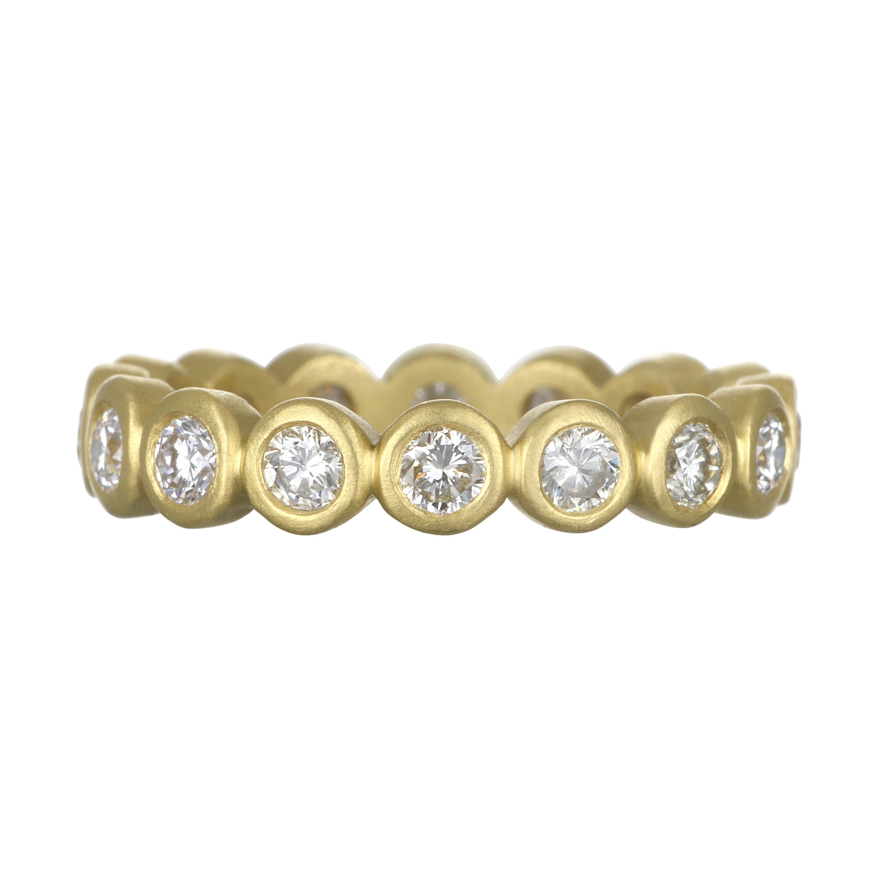 Faye Kim 18 Karat Gold Diamond Eternity Band