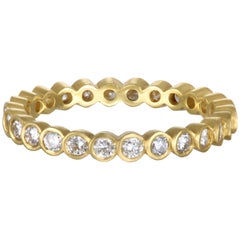 Faye Kim 18 Karat Gold Diamond Eternity Band Ring