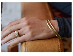 Granulation-Armreif aus 18 Karat Gold mit Diamanten von Faye Kim, einzeln verkauft