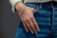 Bracelet à maillons trombone en or 18 carats et diamants de Faye Kim