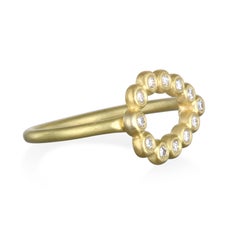 Faye Kim 18 Karat Gold Diamant-Tränenring