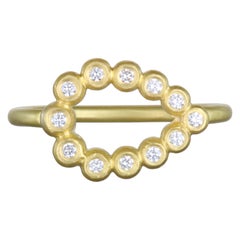 Faye Kim 18 Karat Gold Diamant-Tränenring