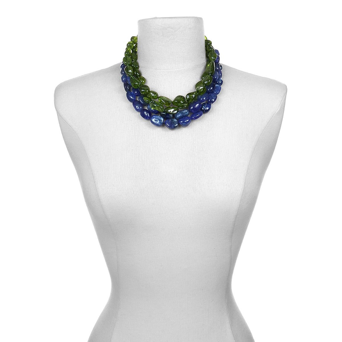 peridot beads necklace