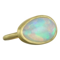 Faye Kim 18 Karat Gold Ethiopian Oval Opal Ring