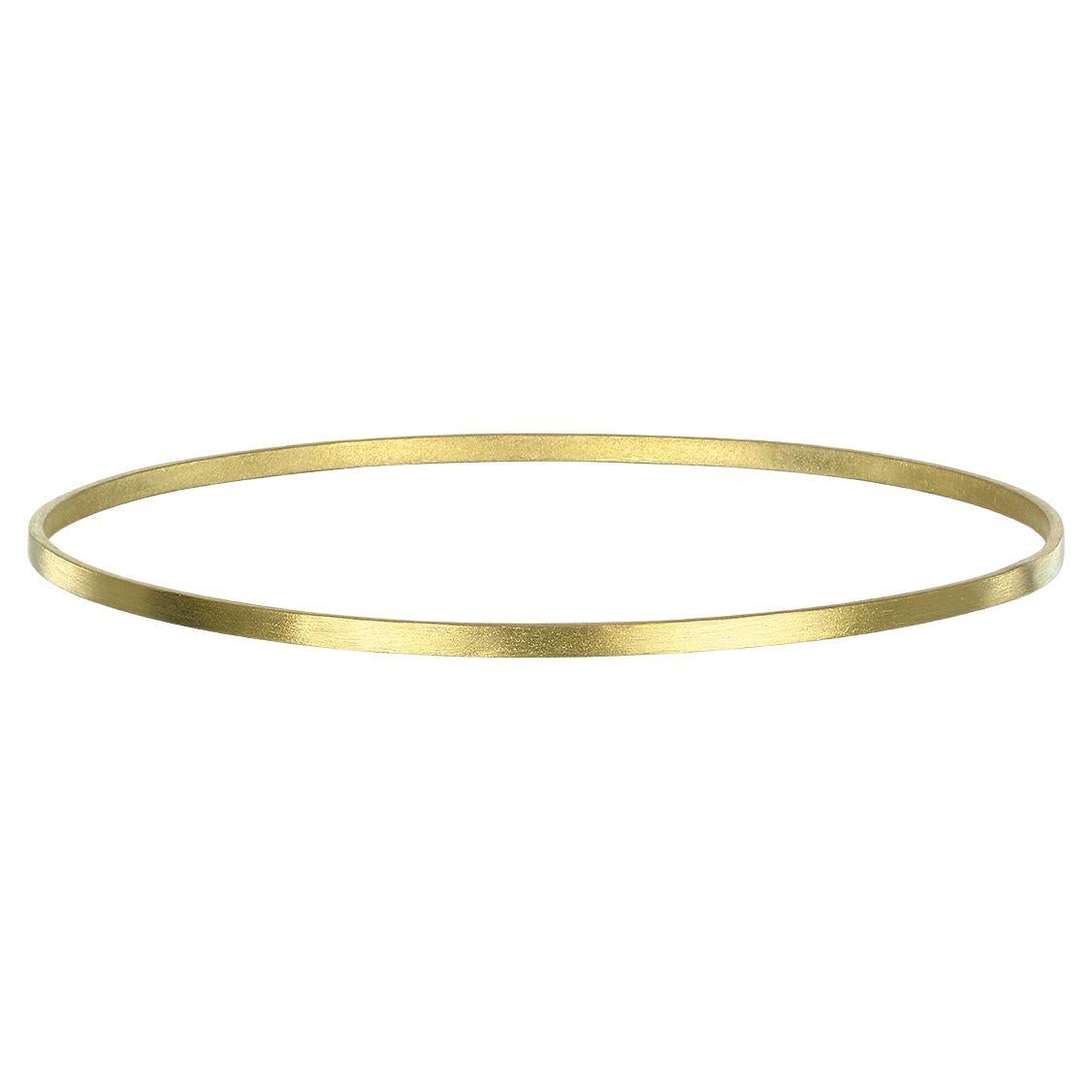 Faye Kim 18 Karat Gold Flat Bangle