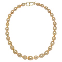 Faye Kim 18 Karat Gold Golden South Sea Pearl Pearl Necklace