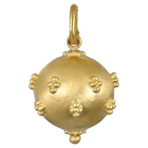 Faye Kim 18 Karat Gold Granulation Bead Ball Charm