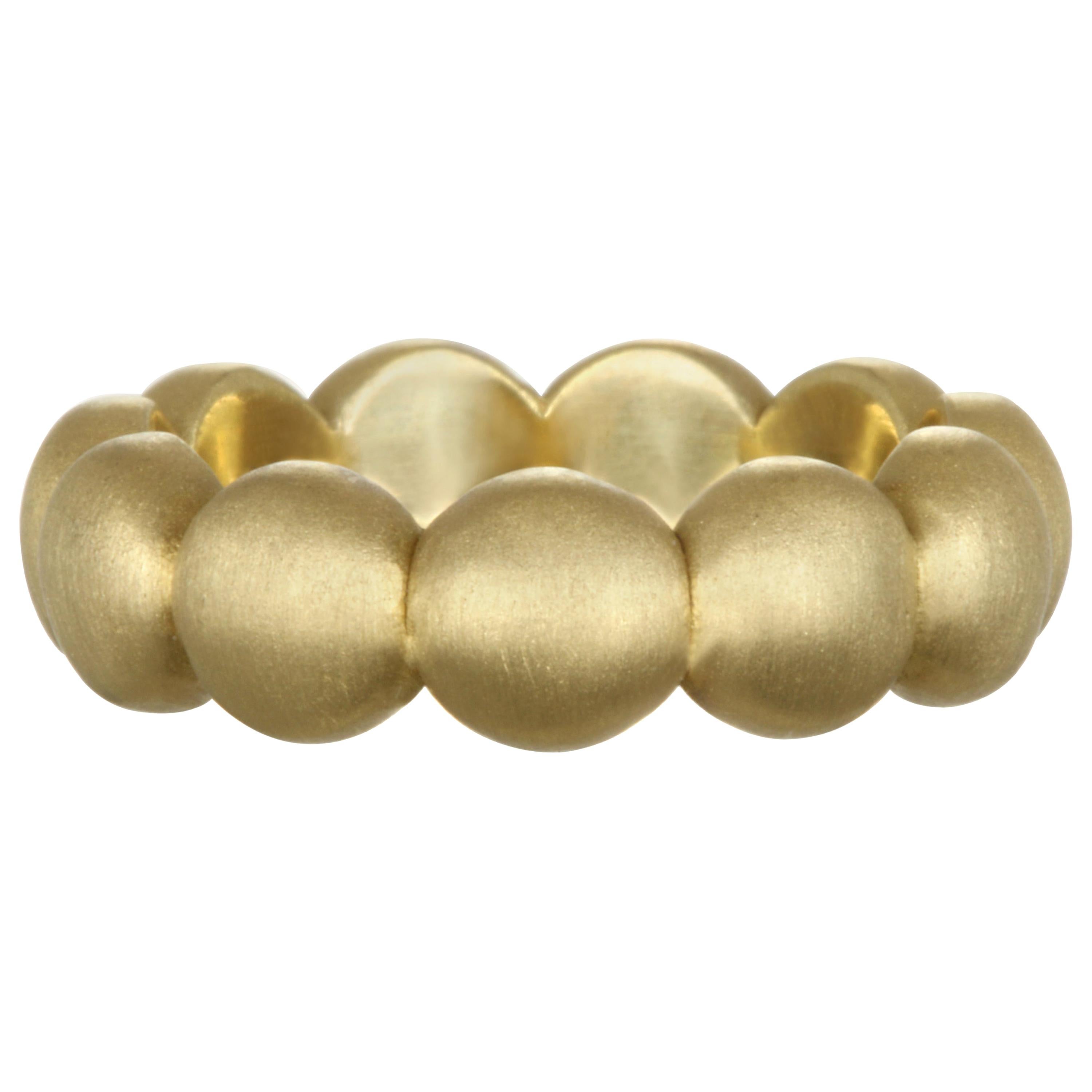 Faye Kim 18 Karat Gold Granulation Bead Band Ring