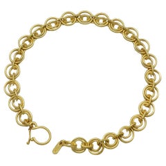Faye Kim 18 Karat Gold Handmade Double Loop Chain Bracelet