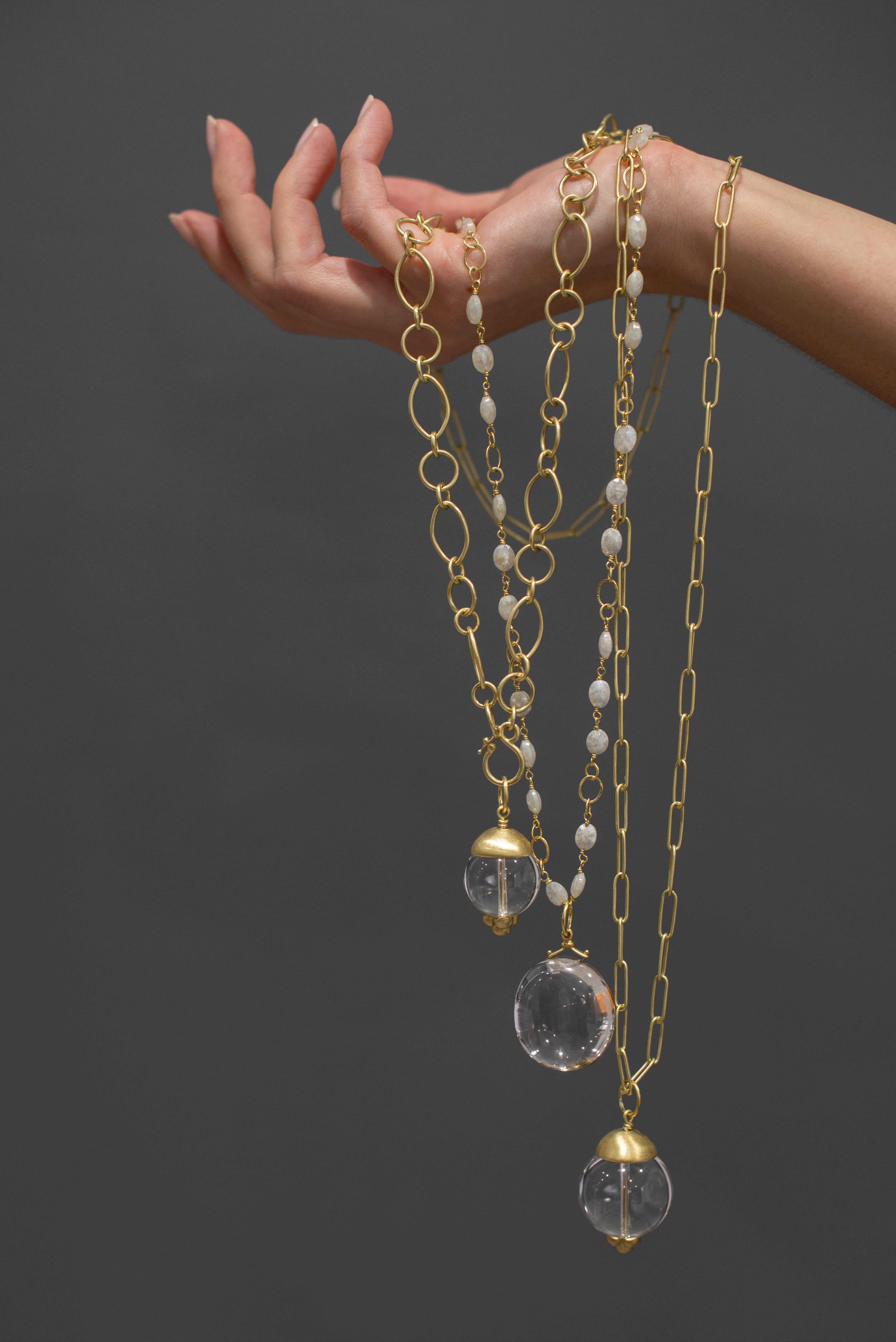 da uomo o donna Faye Kim, collana a catena in oro 18 carati fatta a mano A Link con marchesa in vendita