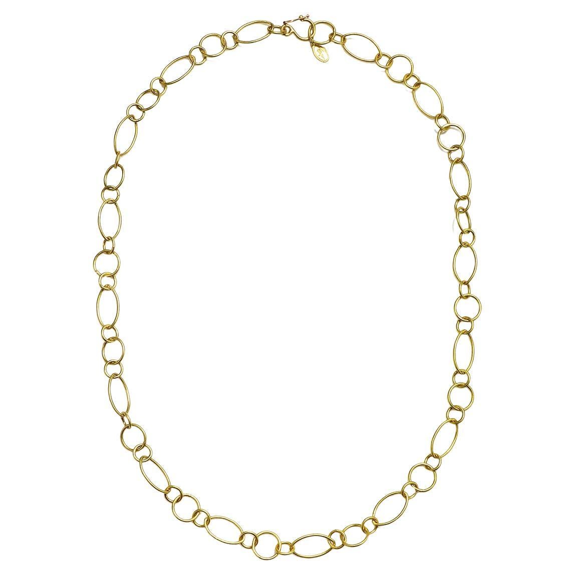 Faye Kim 18 Karat Gold Handmade Marquise Link Chain - 18"