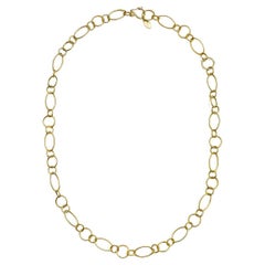 Faye Kim 18 Karat Gold Handmade Marquise Link Chain
