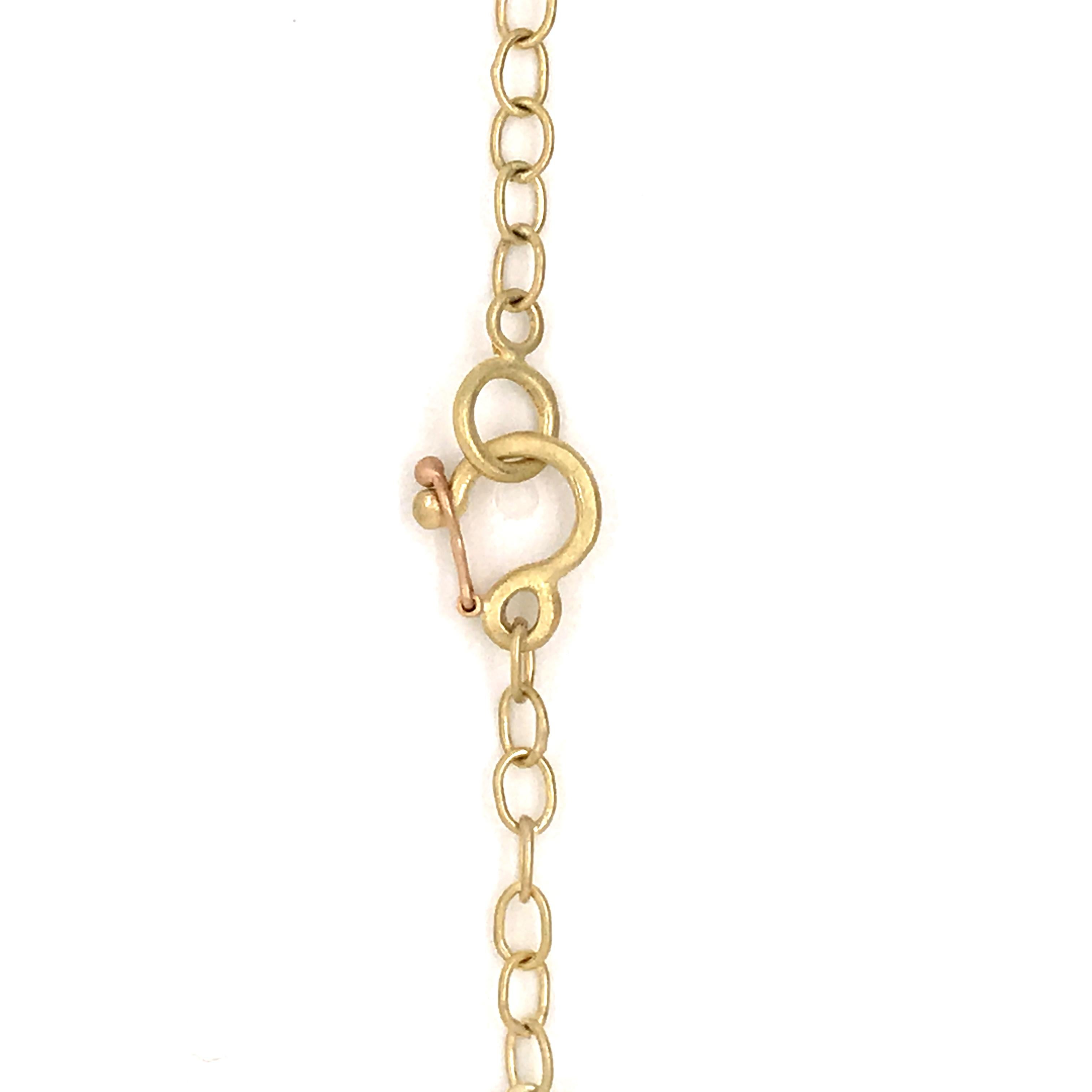 Contemporary Faye Kim 18 Karat Gold Handmade Medium Oval Link Chain 32