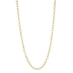 Faye Kim 18 Karat Gold Handmade Medium Oval Link Chain, 30"