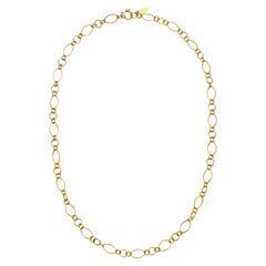 Faye Kim 18 Karat Gold Handmade Mini Marquise Link Chain - 16"