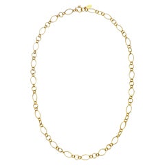 Faye Kim 18 Karat Gold Handmade Mini Marquise Link Chain - 16"
