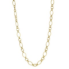 Faye Kim 18 Karat Gold Handmade Mini Marquise Link Chain - 18"