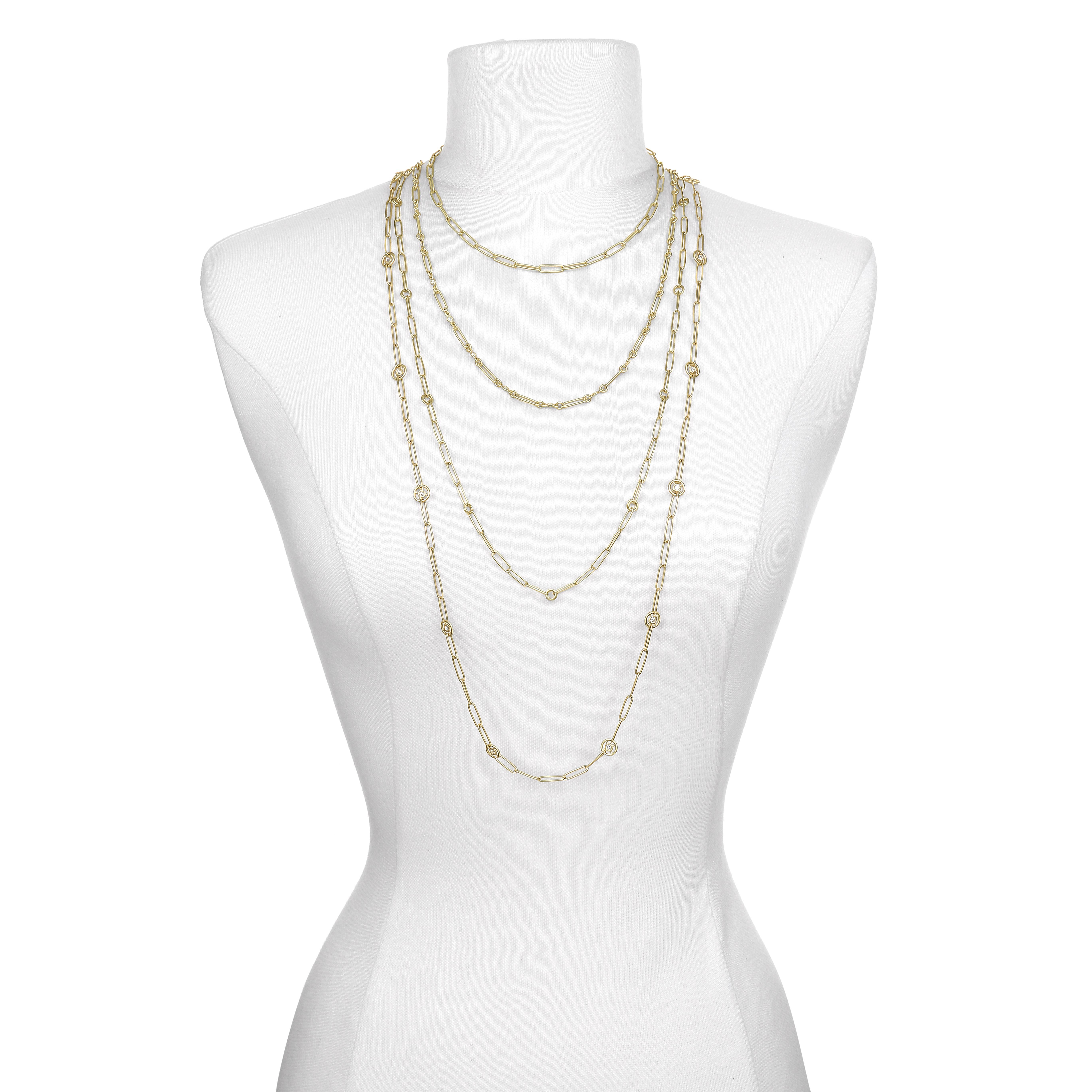 Women's or Men's Faye Kim 18 Karat Gold Handmade Paperclip Chain - 18