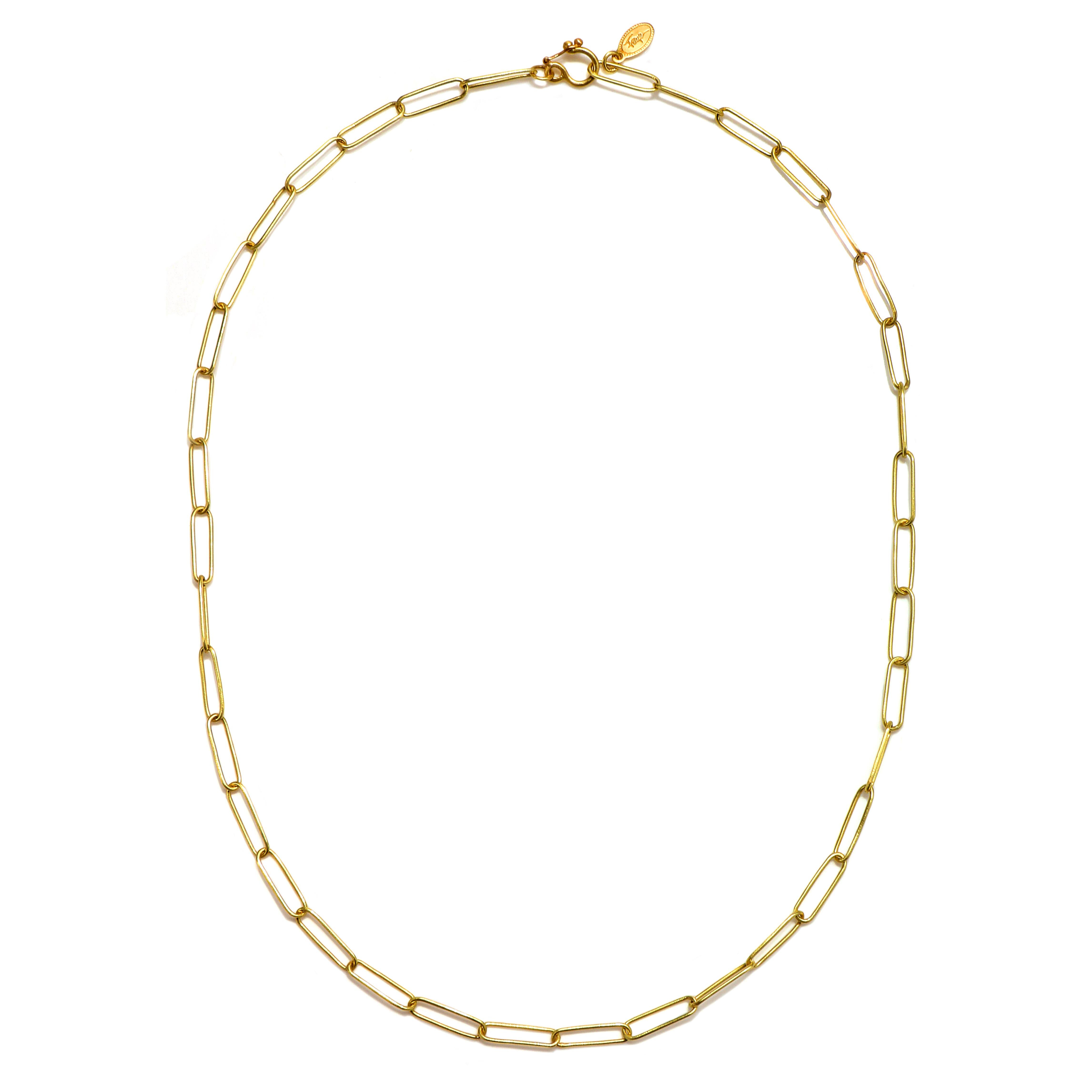 Faye Kim 18 Karat Gold Handmade Paperclip Chain - 18