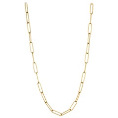 Faye Kim 18 Karat Gold Handmade Paperclip Chain - 34"