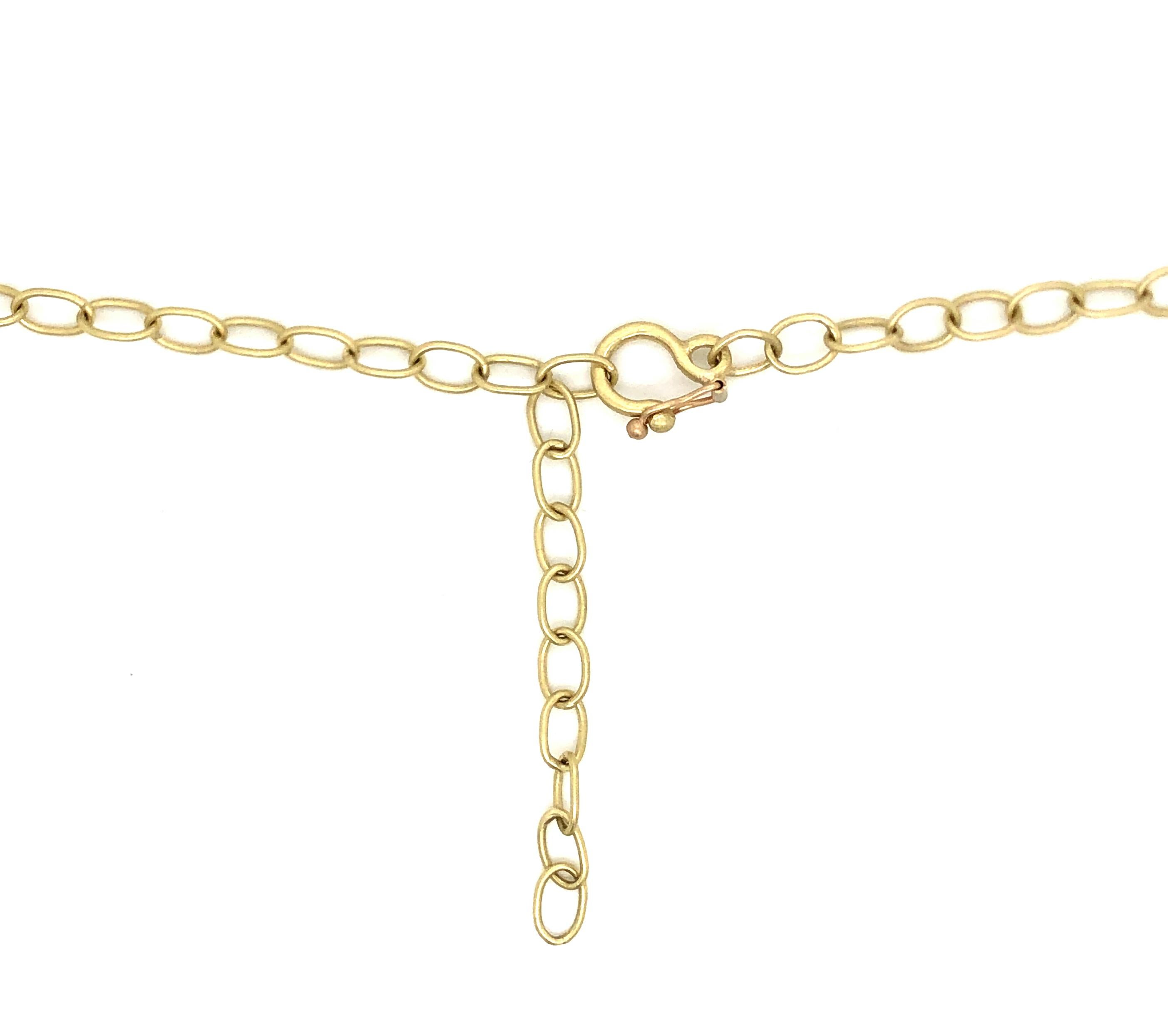 Contemporaneo Faye Kim, catena a maglie ovali piccole in oro 18 carati, fatta a mano in vendita