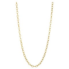 Faye Kim 18 Karat Gold Handmade Small Oval Link Chain