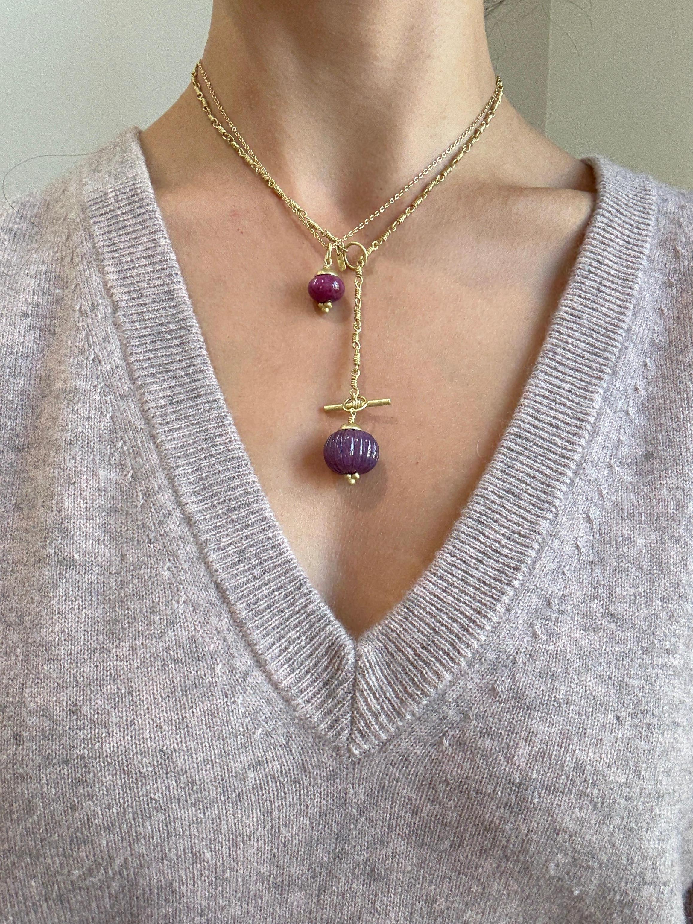 Faye Kim Chaîne en or 18 carats, enroulée à la main, avec fermoir/barre à bascule

Longueur 18