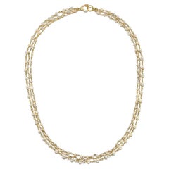 Faye Kim Collier à chaîne en or 18 carats et perles naturelles enveloppées à la main