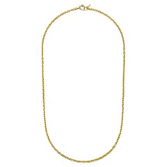 A. Kim, catena a maglie ovali pesanti in oro 18 carati, lunghezza minima 24".