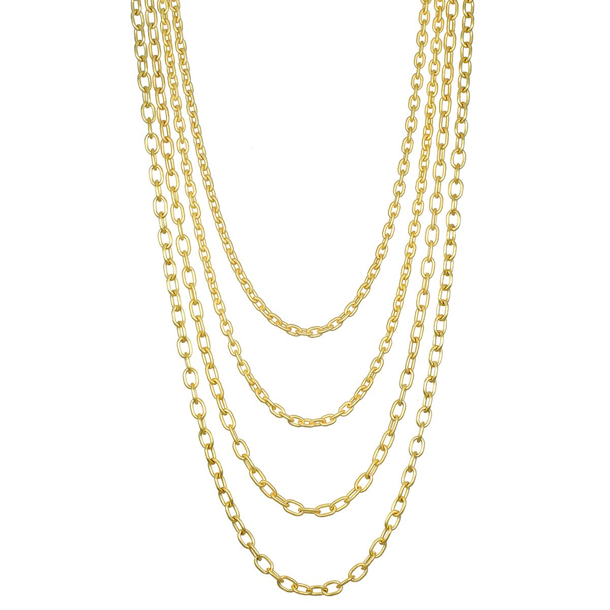 Contemporary Faye Kim 18 Karat Gold Heavy Oval Link Chain, Small Length 24