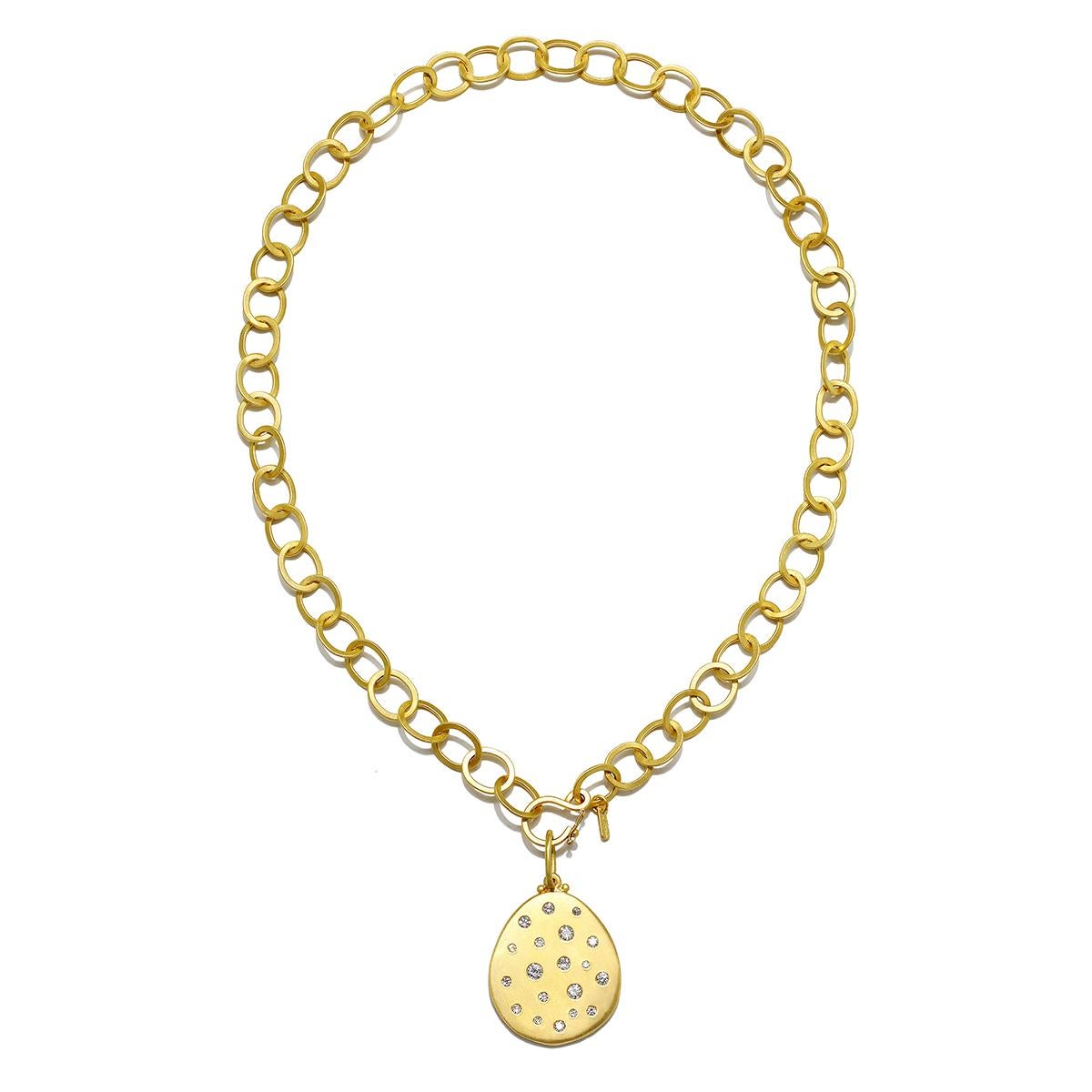 Moderno A. Kim, catena a maglie ovali piallate in oro 18 carati in vendita