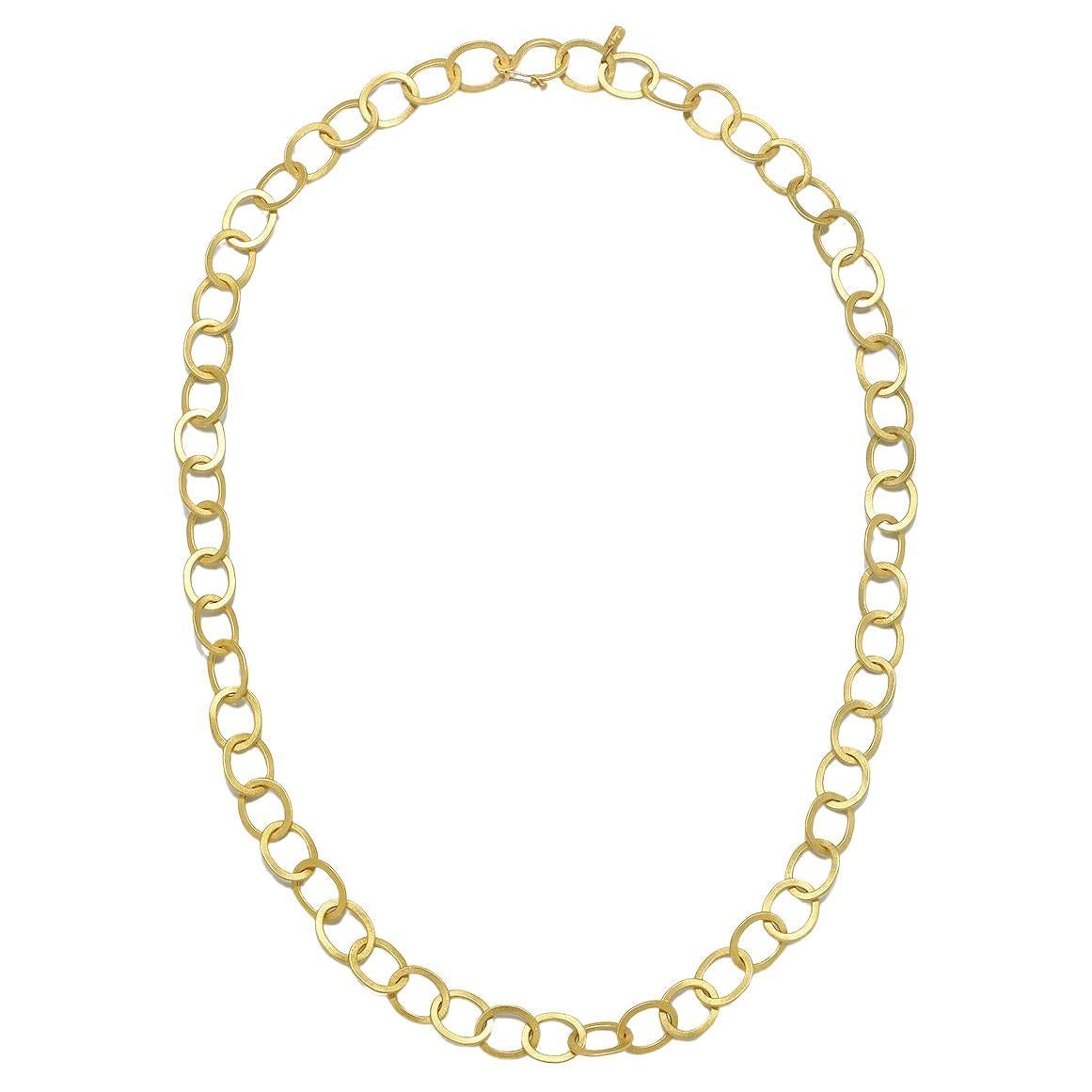 A. Kim, catena a maglie ovali piallate in oro 18 carati