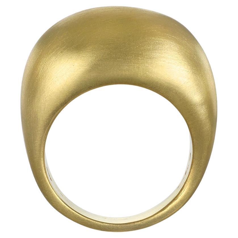 Faye Kim 18 Karat Gold High Dome Ring For Sale