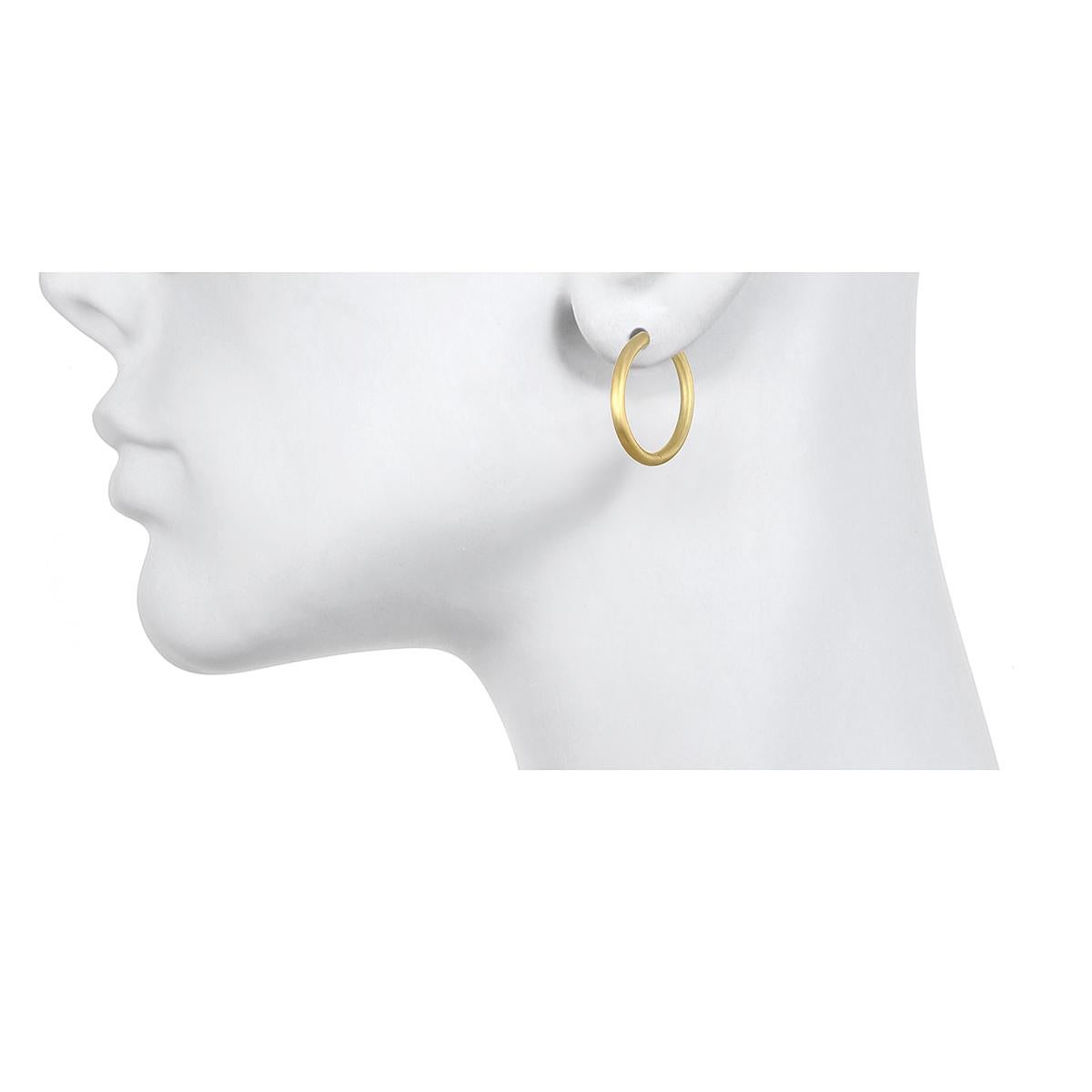 18 karat gold earrings hoops