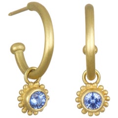 Sapphire Hoop Earrings