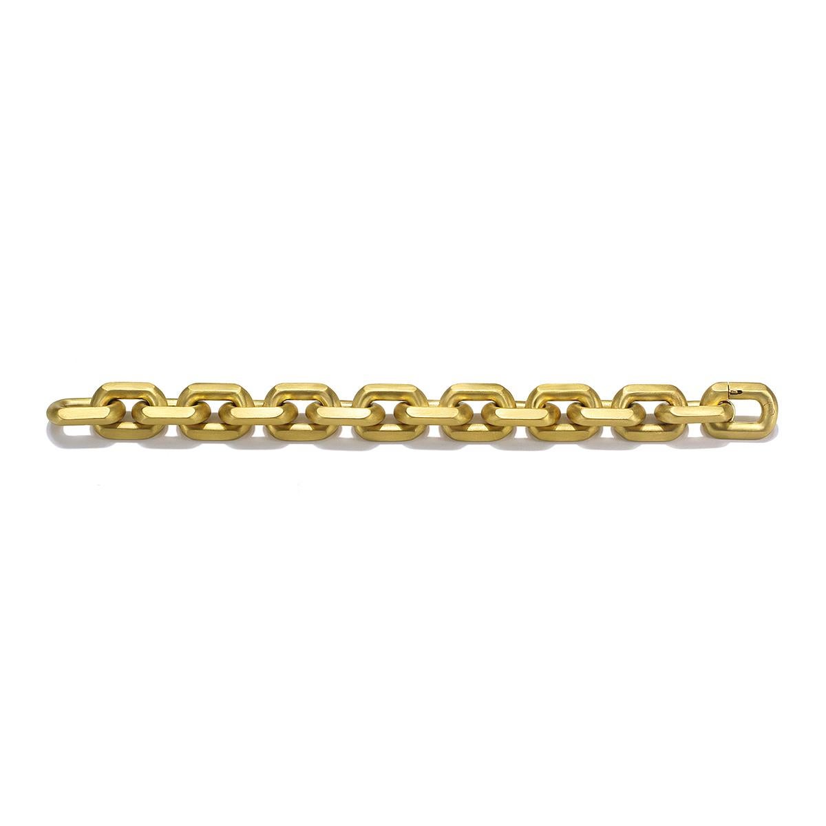 Faye Kim 18 Karat Gold Knife Edge Link Bracelet en vente 2