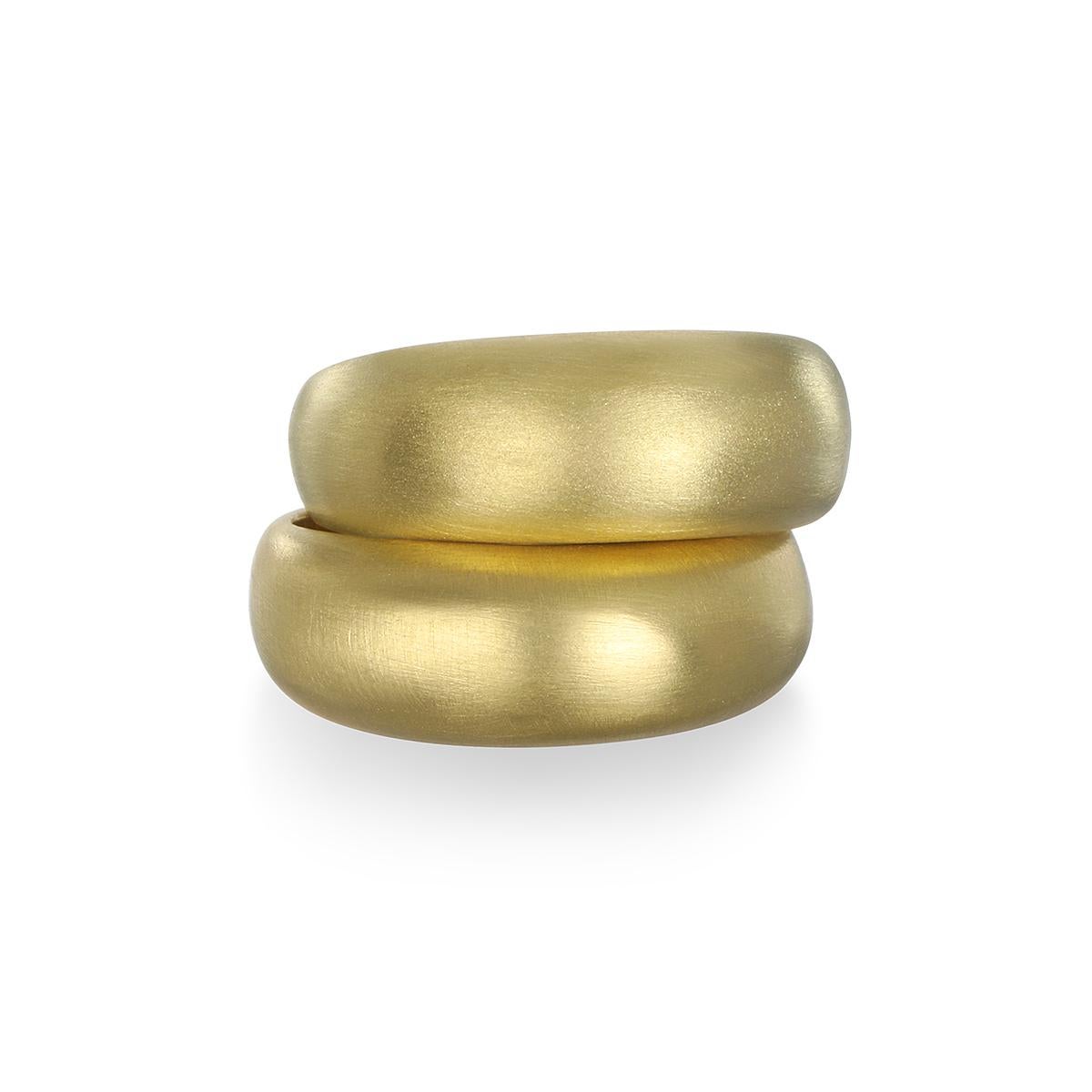 Contemporary Faye Kim 18 Karat Gold Low Dome Ring For Sale