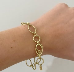 Faye Kim Bracelet à maillons marqués en or 18 carats