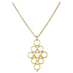Faye Kim 18 Karat Gold Mesh Pendant
