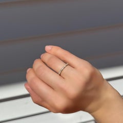 Faye Kim 18 Karat Gold Micro Pave Diamond Eternity Band Ring