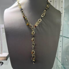 Faye Kim 18 Karat Gold Milky Diamond Fringe Necklace - 30"